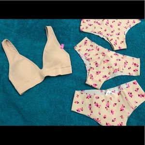 Victoria’s Secret (1) Sports Bra and (3)Panty Set